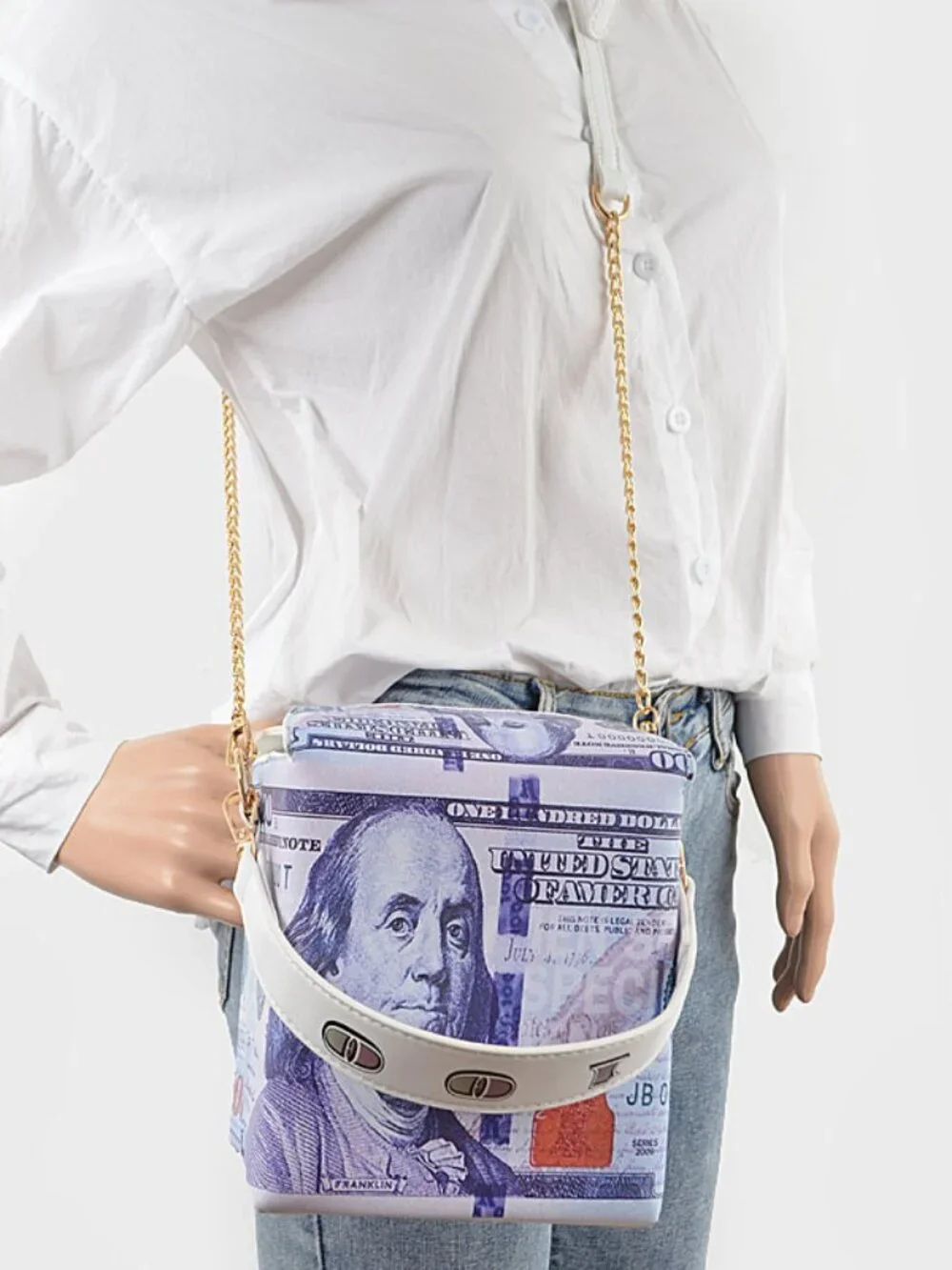 MONEY Take Out $100 Takeout Clutch Purse Takeout Crossbody Bag - Picture 5 of 6